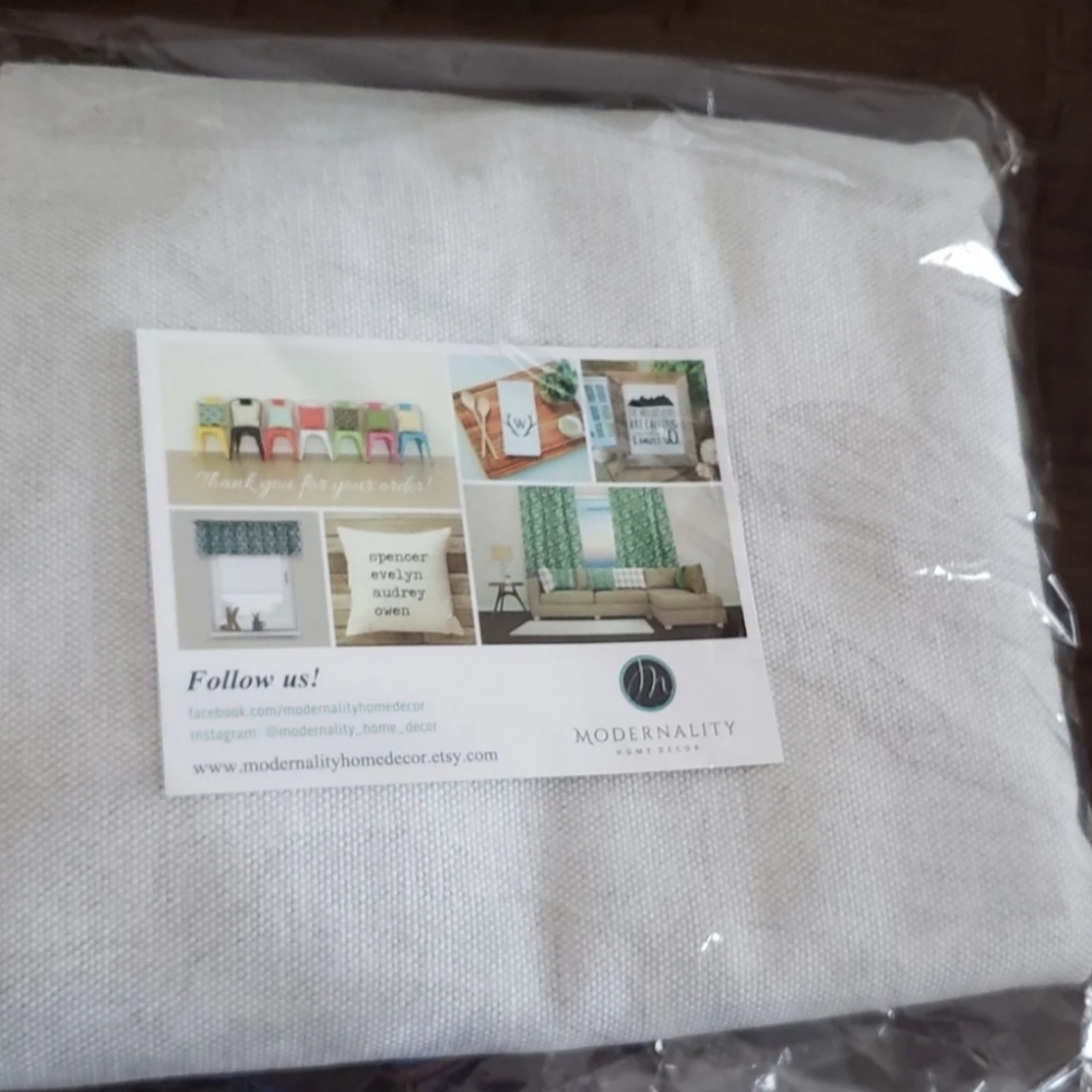 NEW Pair Flax Linen Natural Drapes & Grommets 50 x 84 Etsy Modernality Home